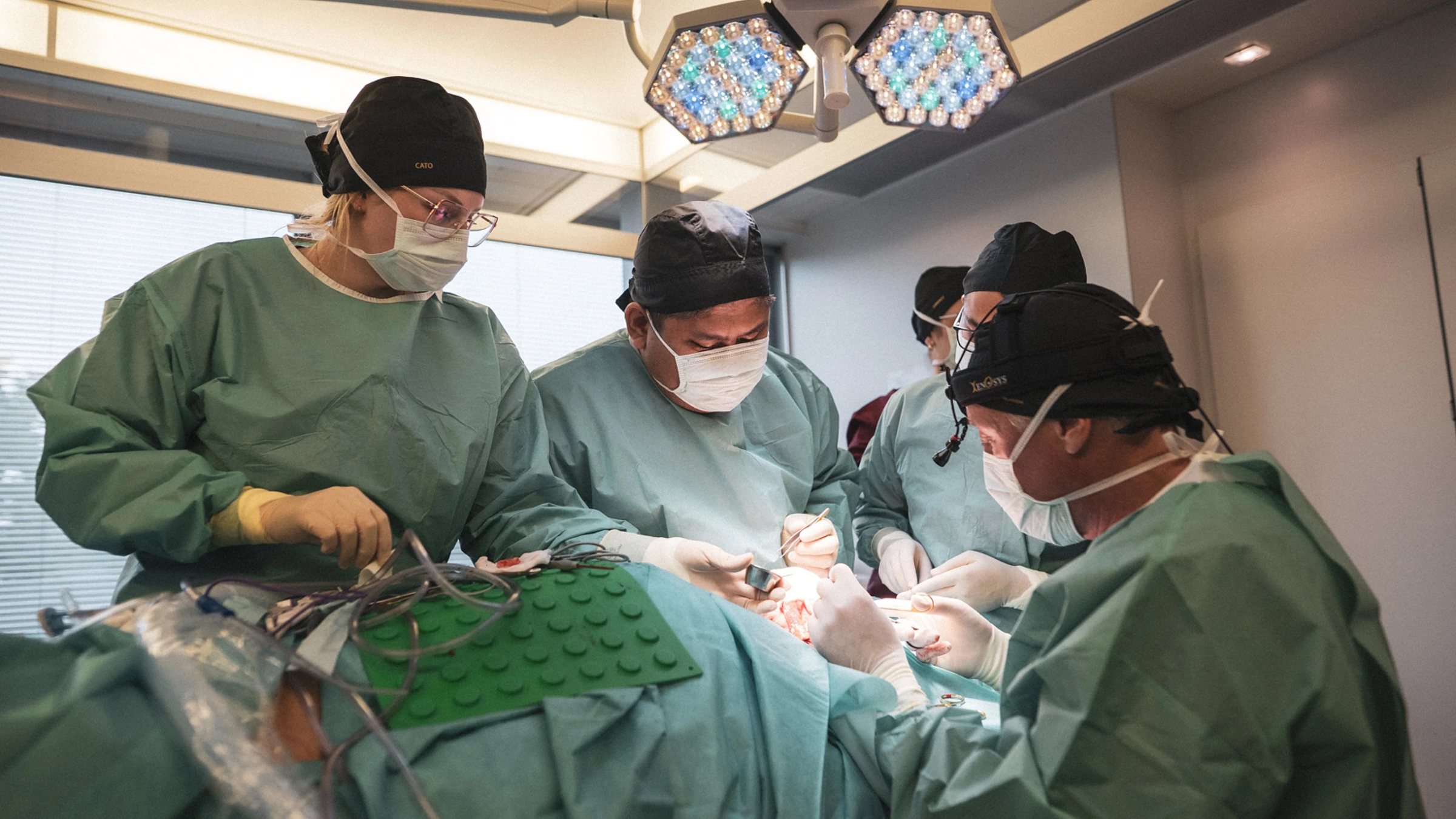 Dr. Cruz and the surgical team in the operating room