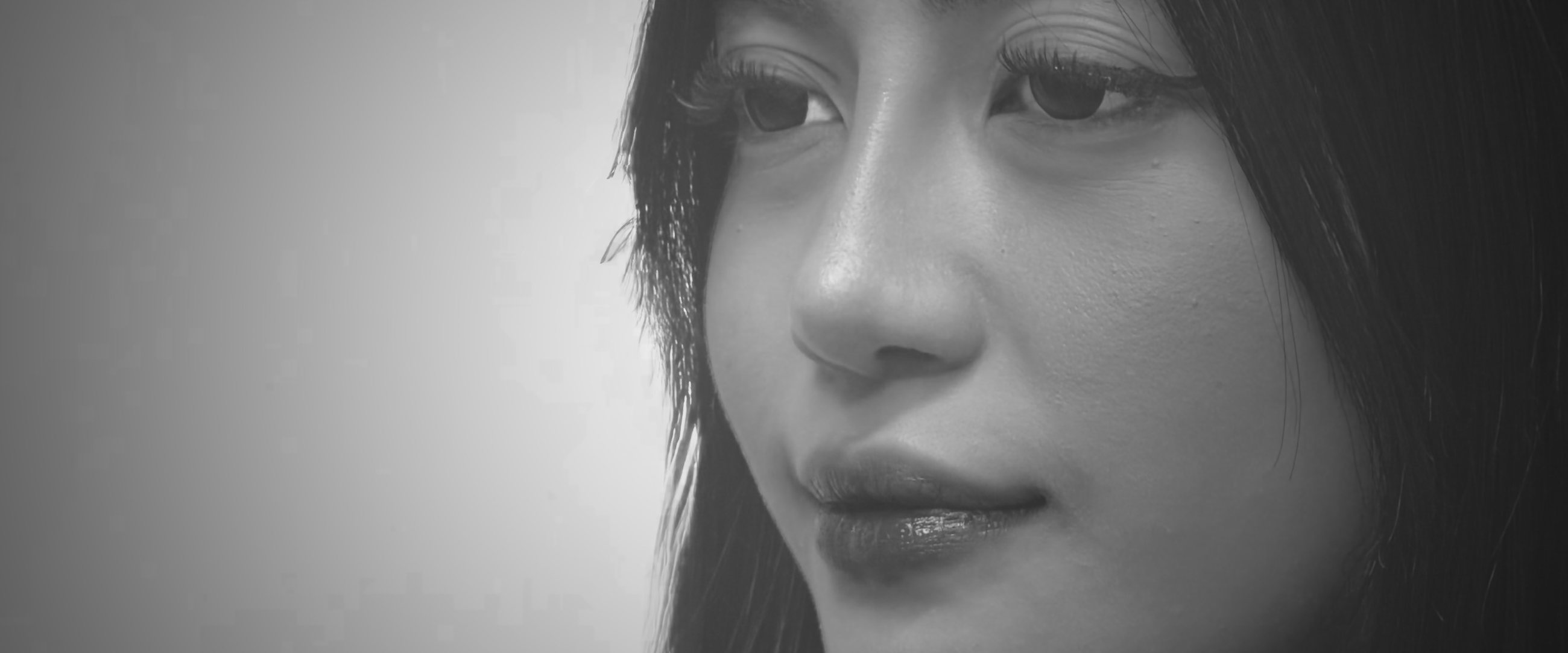 Close profile portrait, nasal bridge and tip